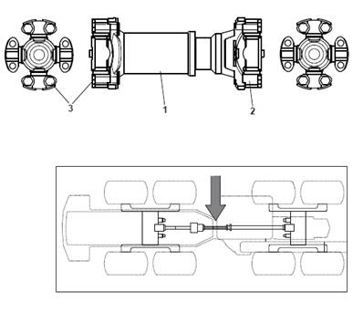 Cardan shaft in joint 9990054