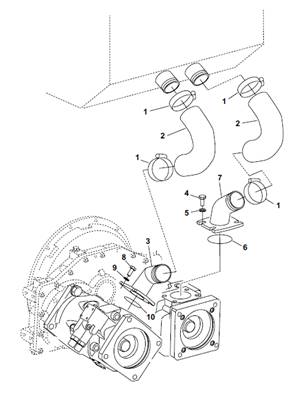 Hydraulic pumps, hydraulic lines 9991473
