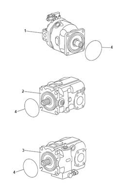 Crane hydraulic pump, mounting 9991535