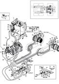 Rear drive motor, hydraulic lines 9991694
