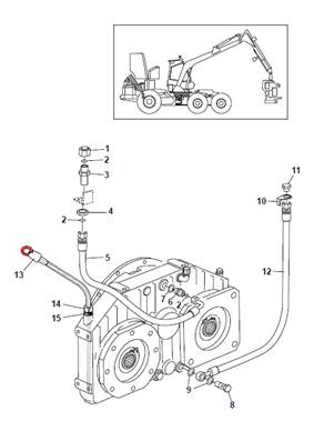 Distribution box, hydraulic lines 9991703