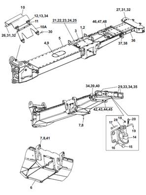 Rear frame, assembly 9991941S2