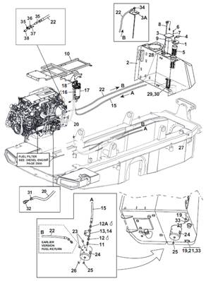 Fuel tank, mounting 9991946S2