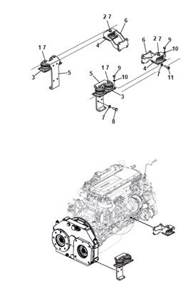Engine mount, mounting 9992032
