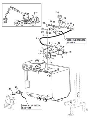 Hydraulic vacuum pump, assembly 9992236