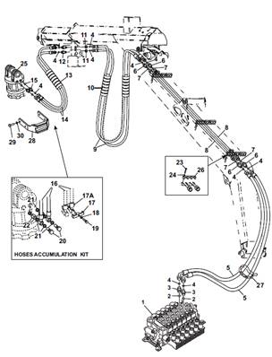 Rotator, hydraulic lines 9992250