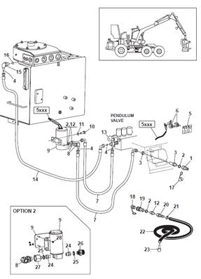 Hydraulic tank, filling pump 9992305
