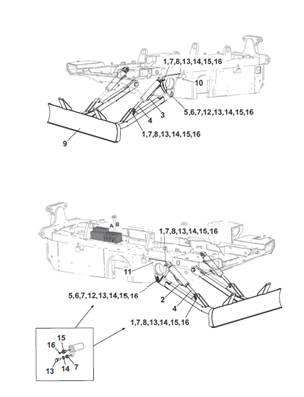 Earthmoving blade, mounting 9992423