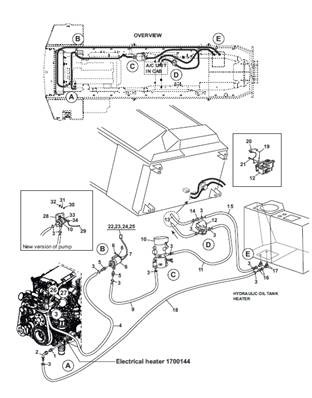 Cab heating, pipes 9992570S2