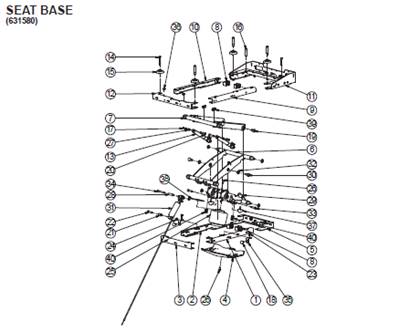 3000 HIGH END seat assembly 9992850