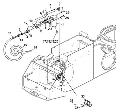 Hydraulic and fuel filling pump, assembly 9992887