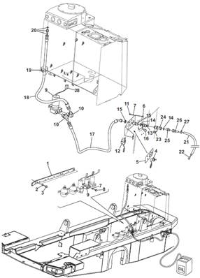 Hydraulic filling pump, mounting 99929205