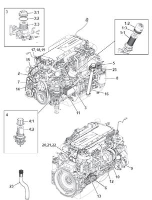 Diesel engine, assembly 99929343