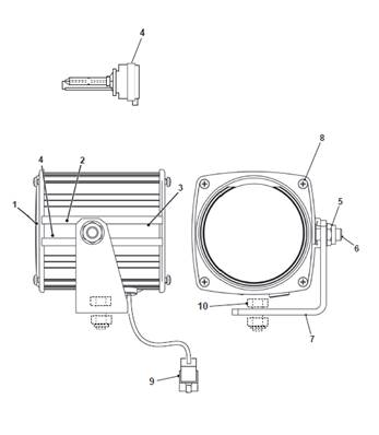 XENON work lights, mounting 99929440
