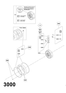 POCLAIN turret rotation motor, assembly 99929446