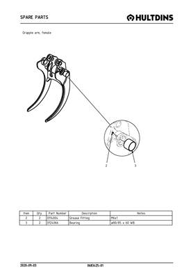 Grapple arm, female 068342501