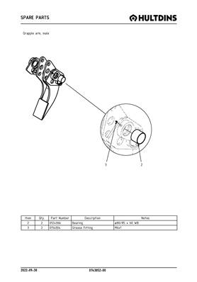 Grapple arm, male 074305200