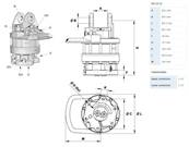 Rotator INDEXATOR GV12 M16 LS Ø173mm without restrictors for 80mm links