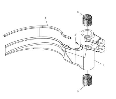 Right delimbing knife, standard LM043519