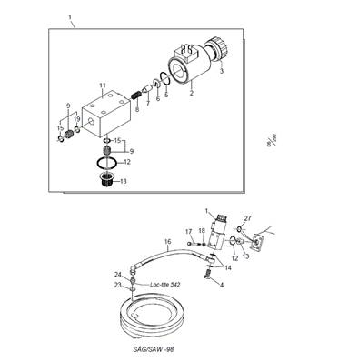Chain lubrication saw 98 LM999049
