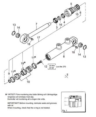 Hydraulic cylinder, measuring wheel LM999110