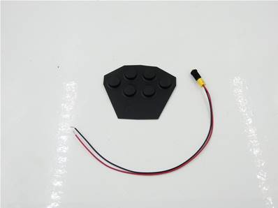 Platine buttons and light yellow LED 24V 224621