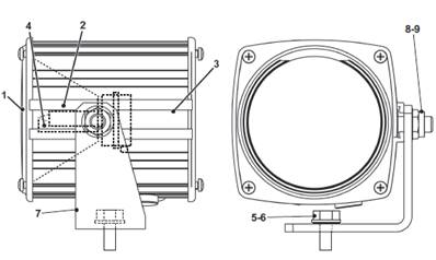 XENON work lights, mounting 7017172
