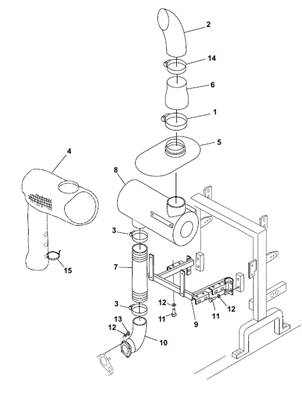 Exhaust, assembly 9901324