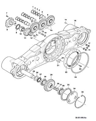 Anti-squat bogie, assembly 9991162S2
