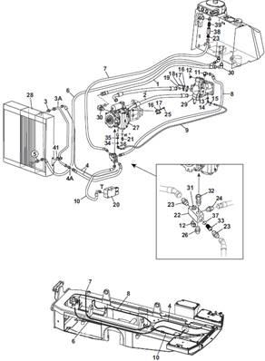 Transmission, hydraulic lines 9991298S2