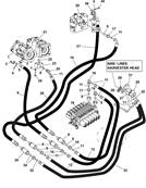 Hydraulic pumps, hydraulic lines 9991476S2