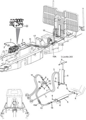 Removable gate, hydraulic lines 9991603