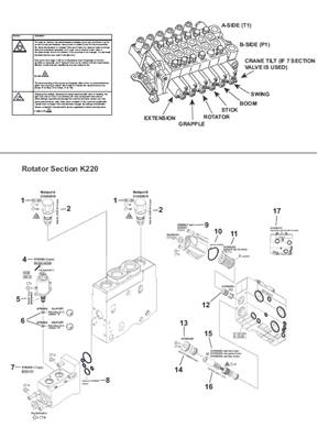 Crane distributor K220, assembly 9991614