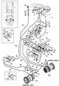 Rear drive motor, hydraulic lines 9991879S2