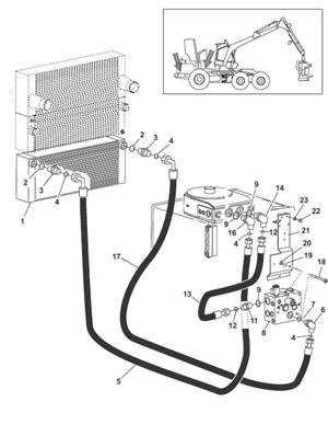 Hydraulic cooling, hydraulic lines 9992272