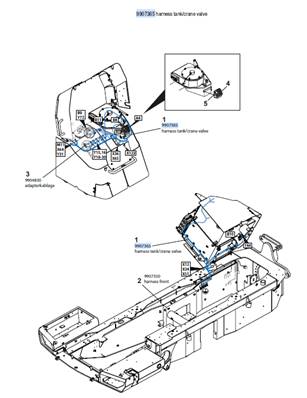 Hydraulic reservoir harness, assembly 9992553