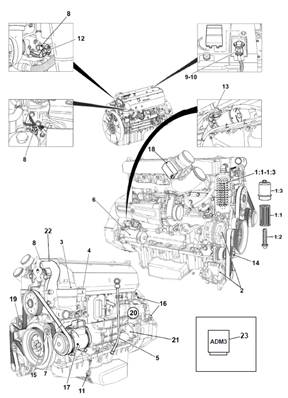 Diesel engine, assembly 99929308