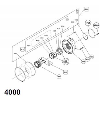 Turret rotation motor, housing 99929341