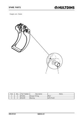 Grapple arm, female 068224501
