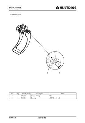 Grapple arm, male 068343002