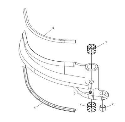 Lower delimbing knife LM041017