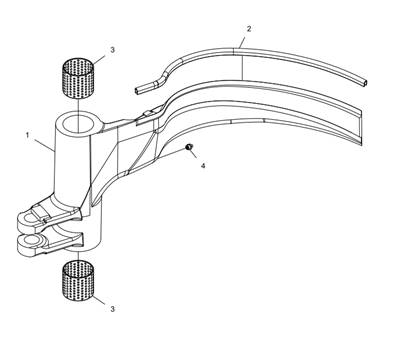Left delimbing knife, standard LM043520