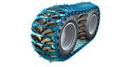 Pair of tracks EX 26 mm 750-26.5 double pimples Olofsfors 290-663000DB