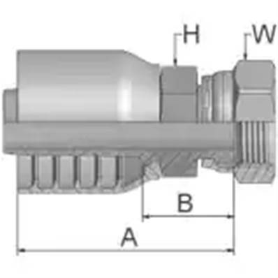 Crimp fitting Parker ORFS 1 7/16 - Series 70 1JC70-16-16-SM