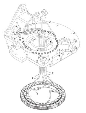 Swing bearing lubrication 9990004