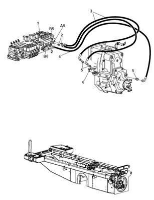 Transmission, hydraulic lines 9991169