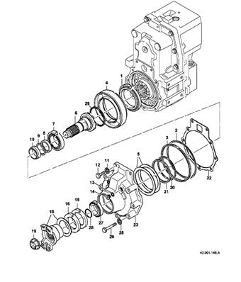 Transmission box, assembly 9991173