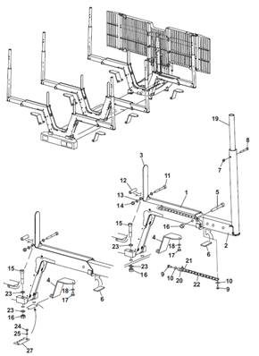 Mechanical/hydraulic cradles, assembly 9991267