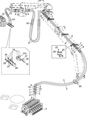 Rotator, hydraulic lines 9991854