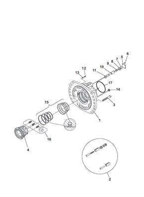 Rear feed motor, housing 9991877